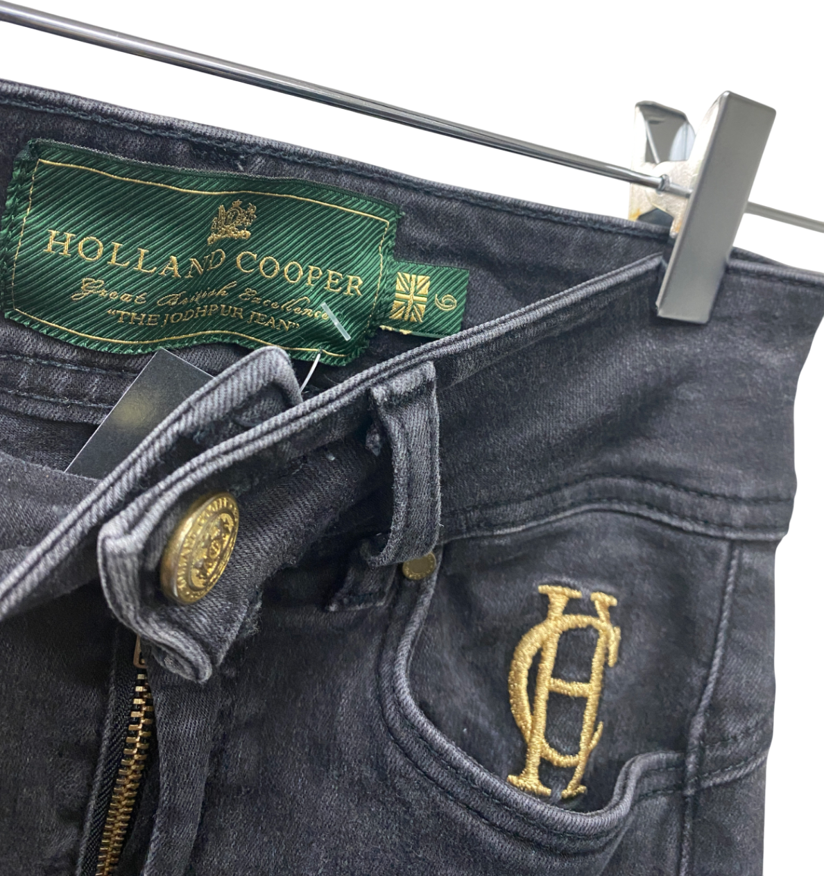 Holland Cooper Black The Jodhpur Jeans UK 6