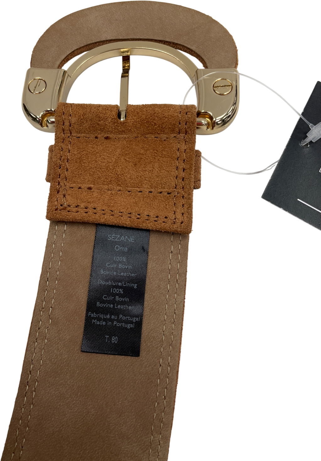 Sezane Brown Oma Leather Belt UK S