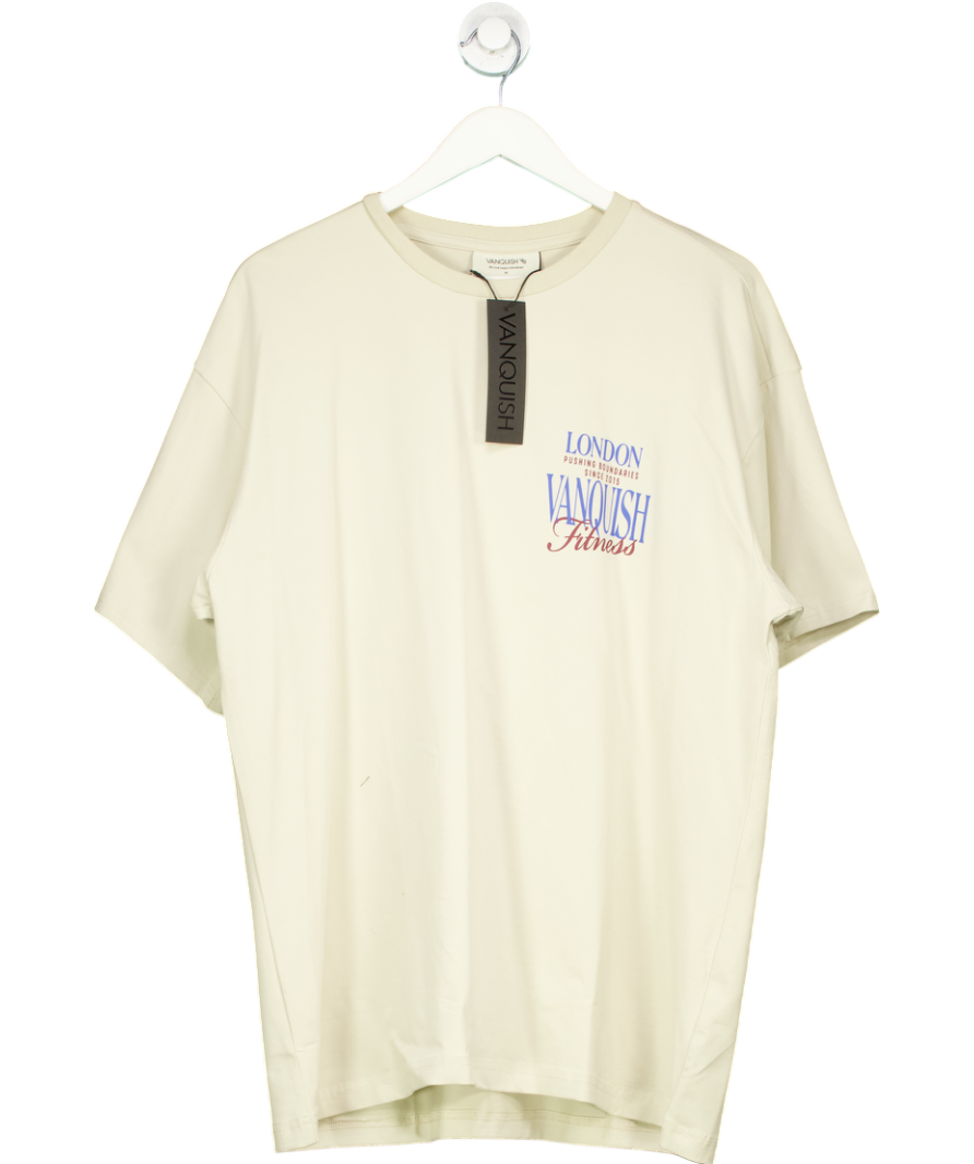 Vanquish Beige Tsp Vintage Pushing Boundaries Oversized T Shirt UK M