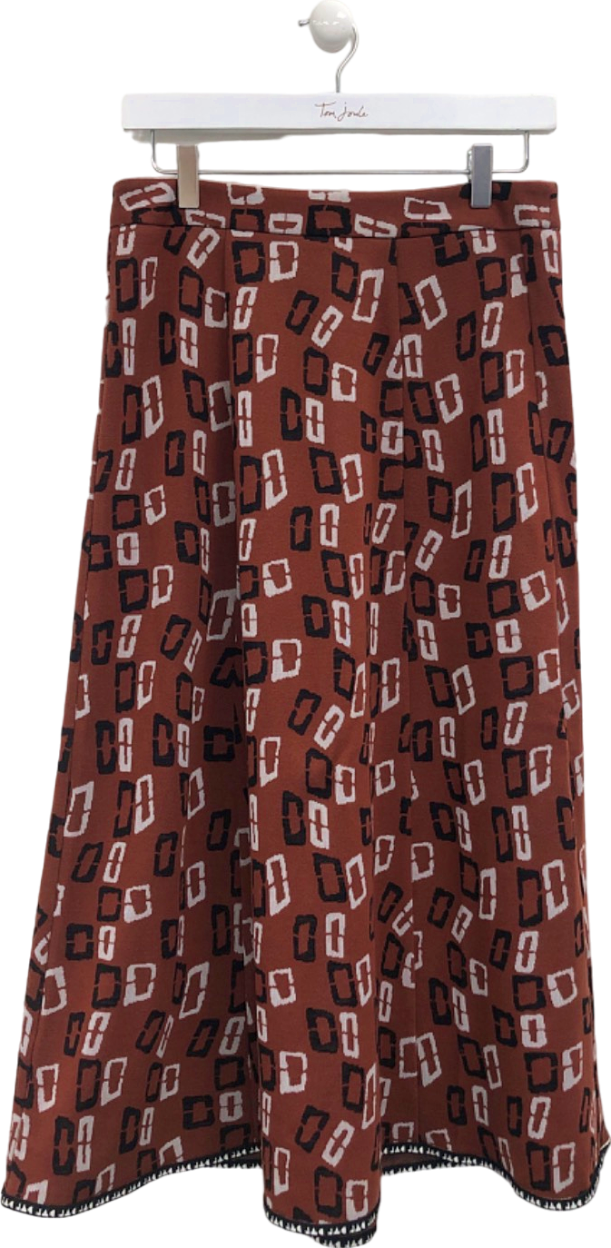 Diane Von Furstenberg Multi-Colour Geometric Print Midi Skirt UK 8