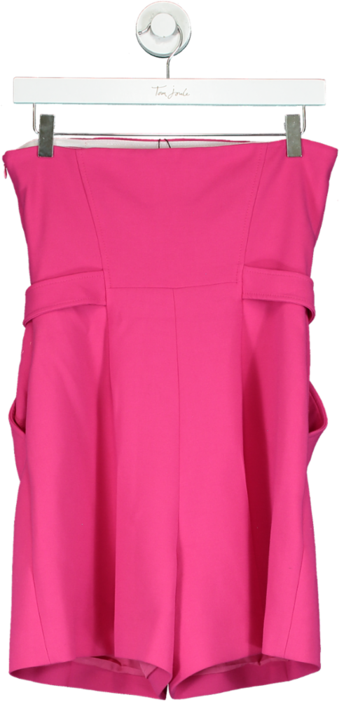 Karen Millen Pink Strapless Playsuit UK 6