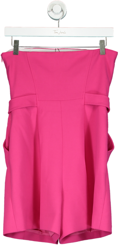 Karen Millen Pink Strapless Playsuit UK 6