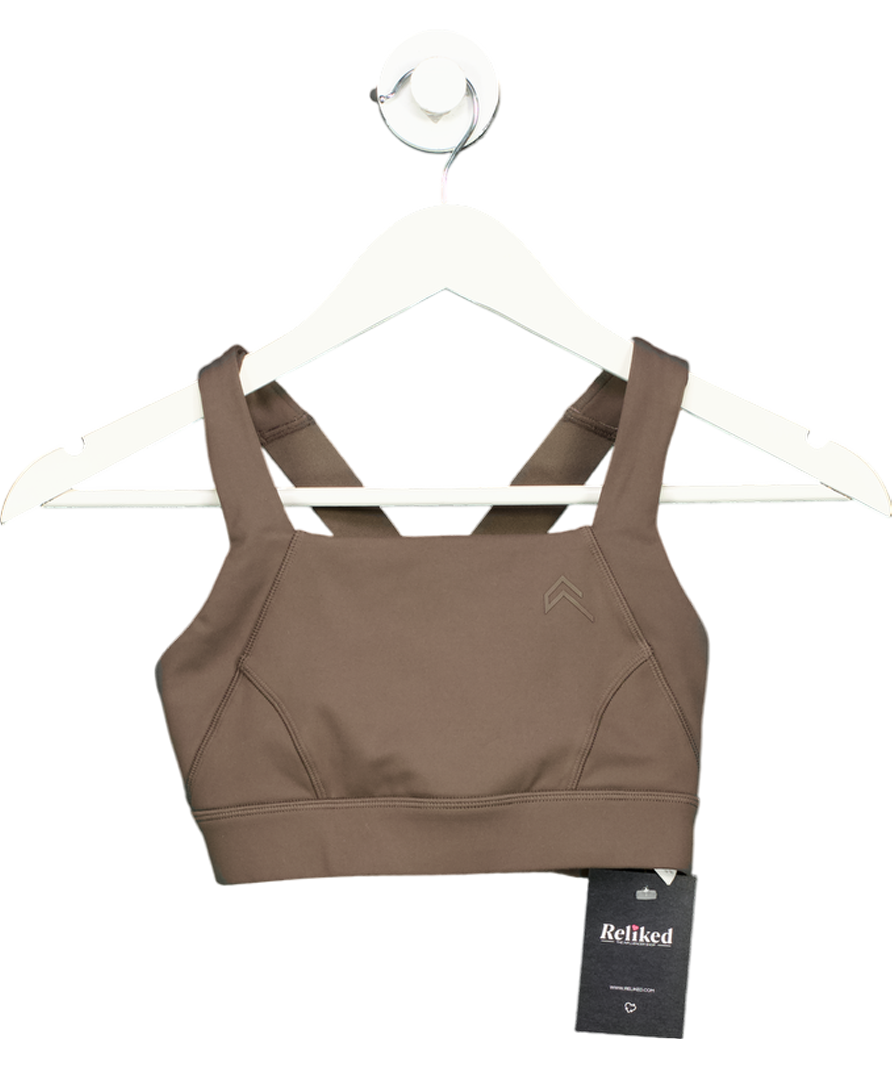 Oner Active Brown Timeless Wide Strap Sports Bra UK XS
