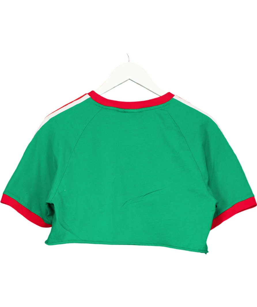 adidas Green Three Stripe Team T-shirt UK M