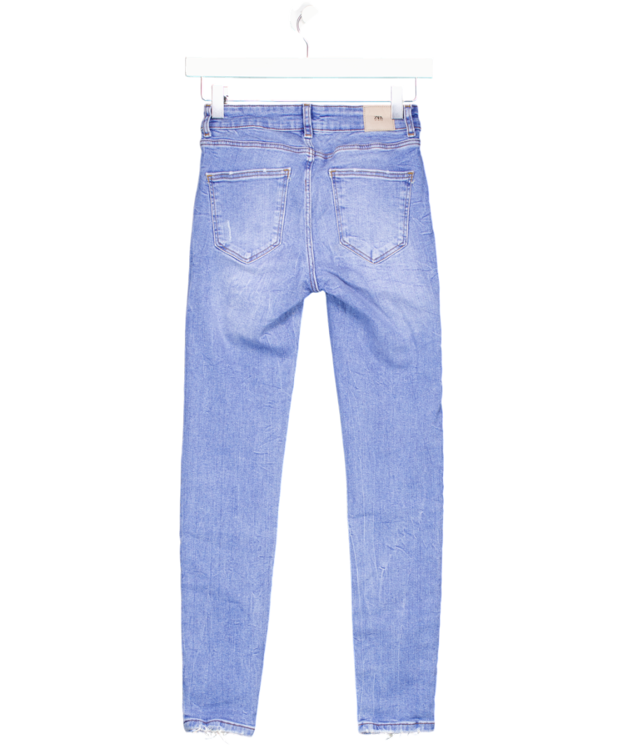 ZARA Blue Stretch Skinny Jeans UK 6