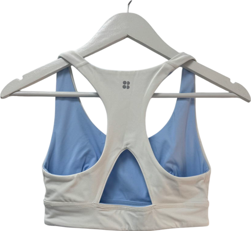 Sweaty Betty White Super Soft Reversible Yoga Bra UK 8