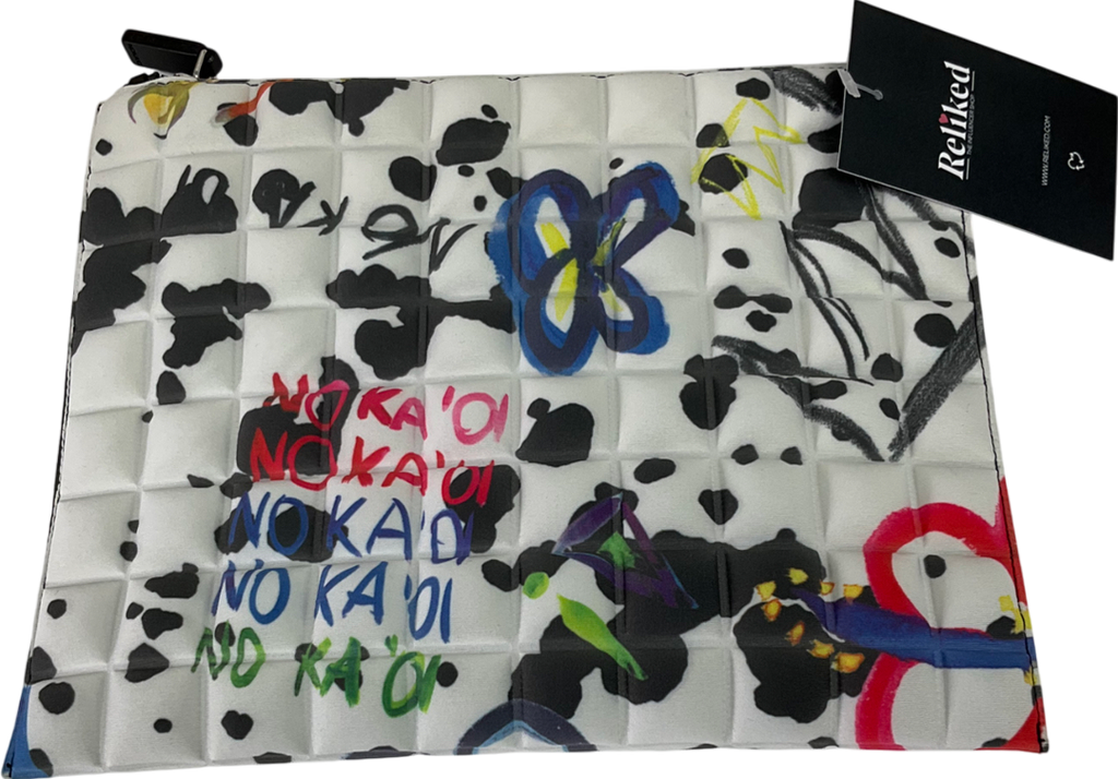 no ka oi White Quilted Clutch