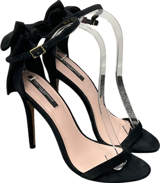304 Black Bow Heel Detail Heels UK 5 EU 38 👠