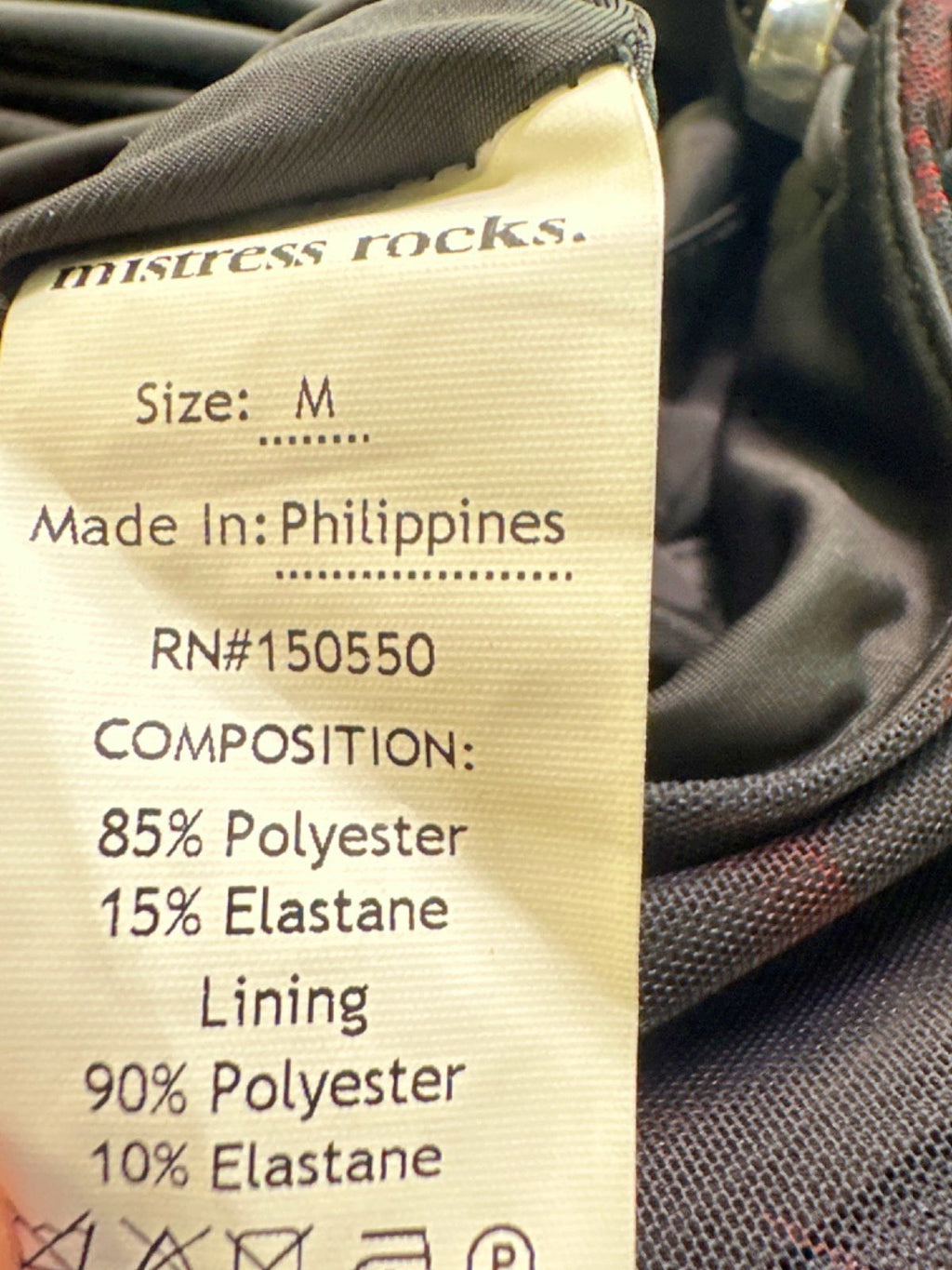 Mistress Rocks Black/Red Floral One Shoulder Dress UK M