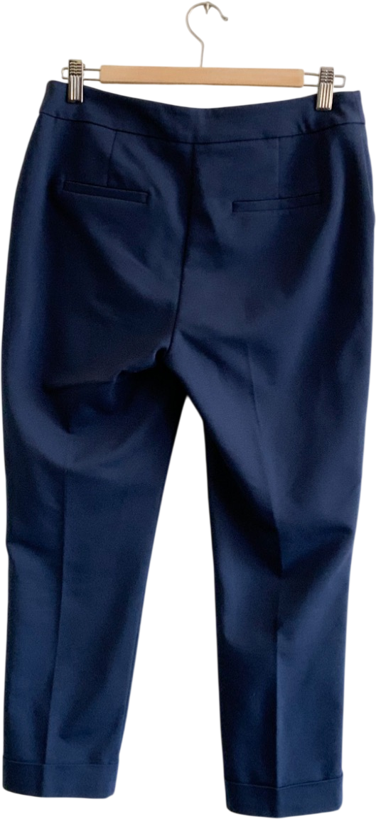 Monsoon Blue Tailored Cigarette Trousers UK 10