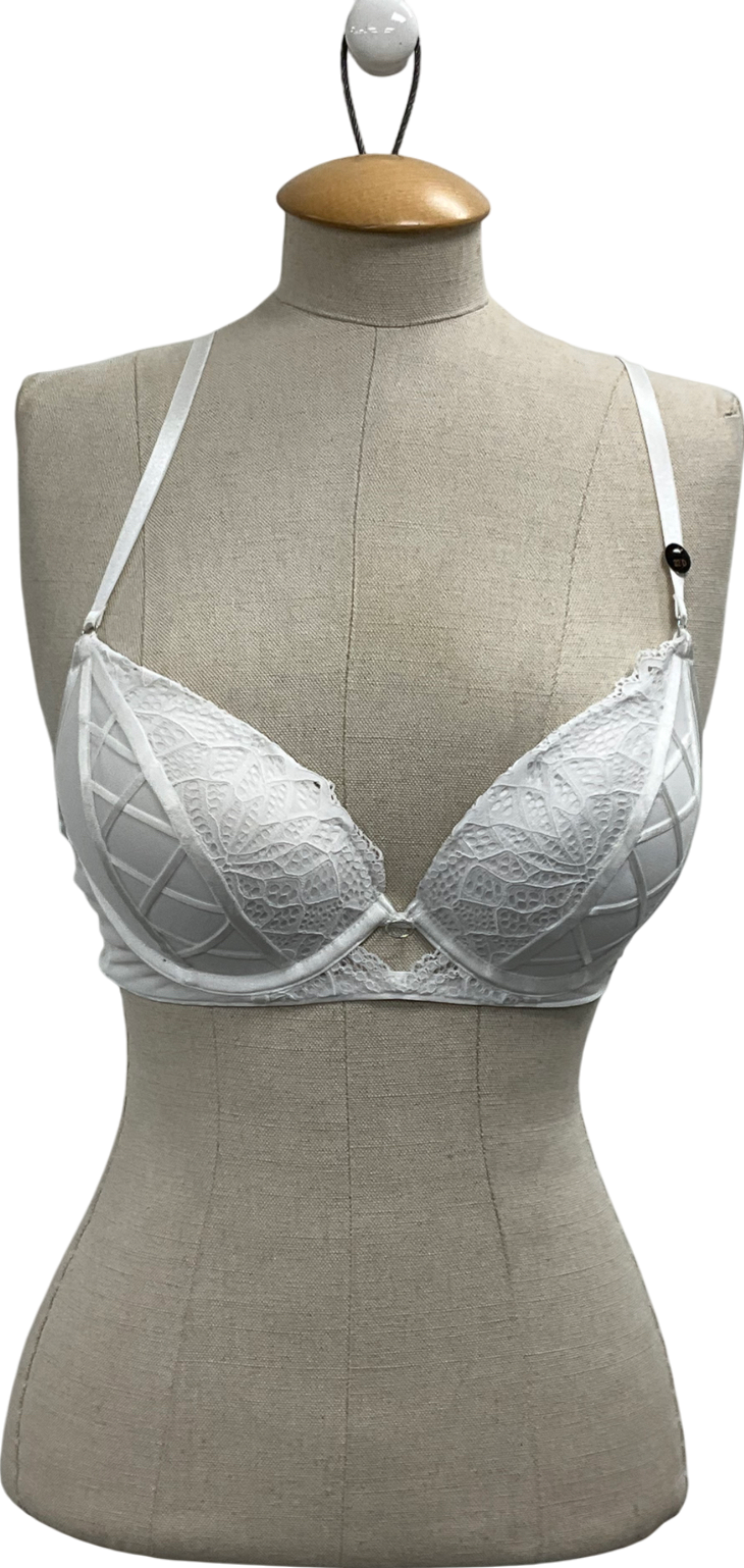 Ann Summers Sexy Lace Planet Moulded Boost Bra In White UK 32D