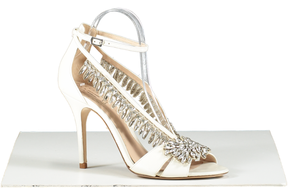 L.K.Bennett White X Jenny Packham Dahlia Ivory Crystals Sandals UK 7 EU 40 👠