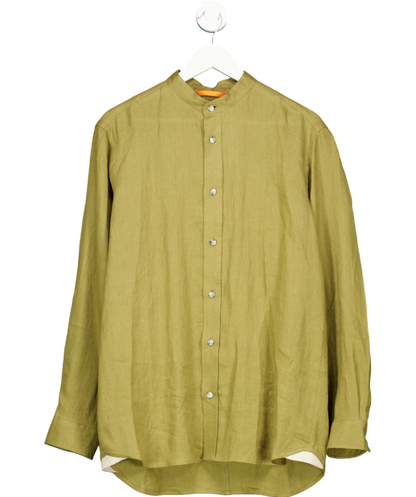 FLAX London Green Heavy Linen Signature Forest UK M