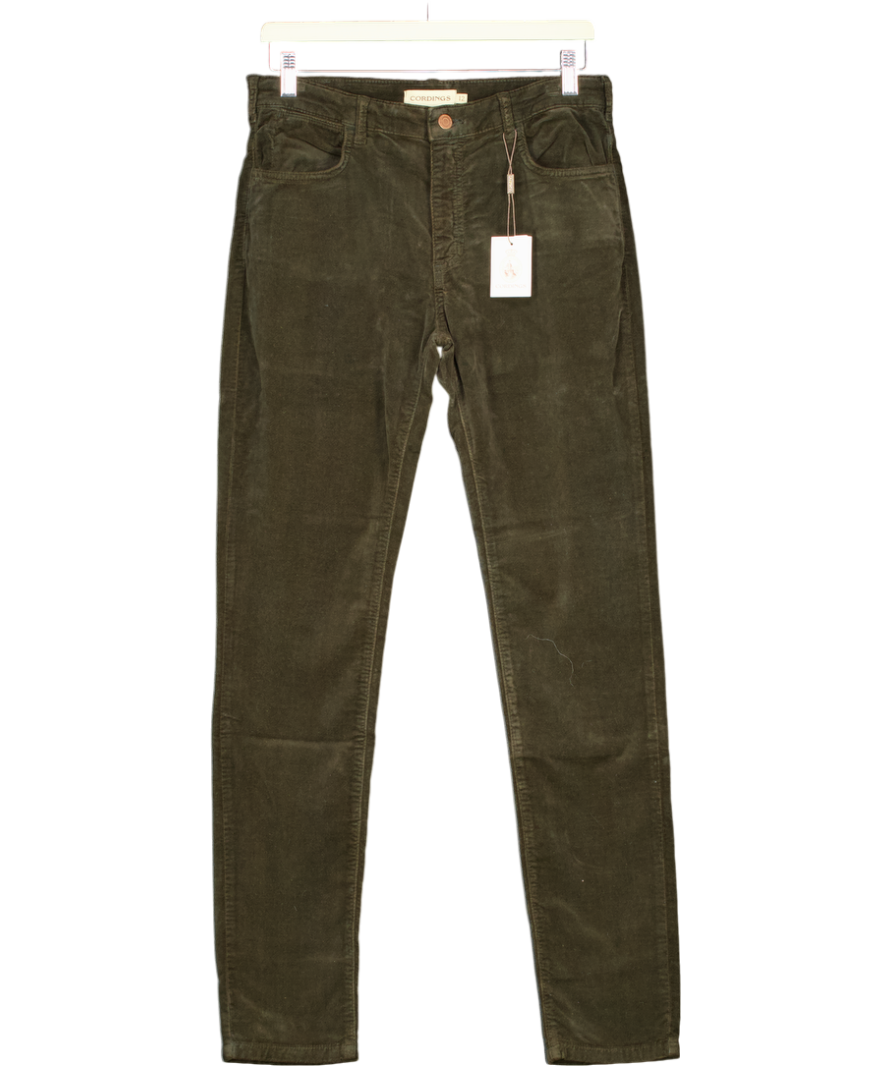 Cordings Olive Green Stretch High Waist Moleskin Jeans UK 12