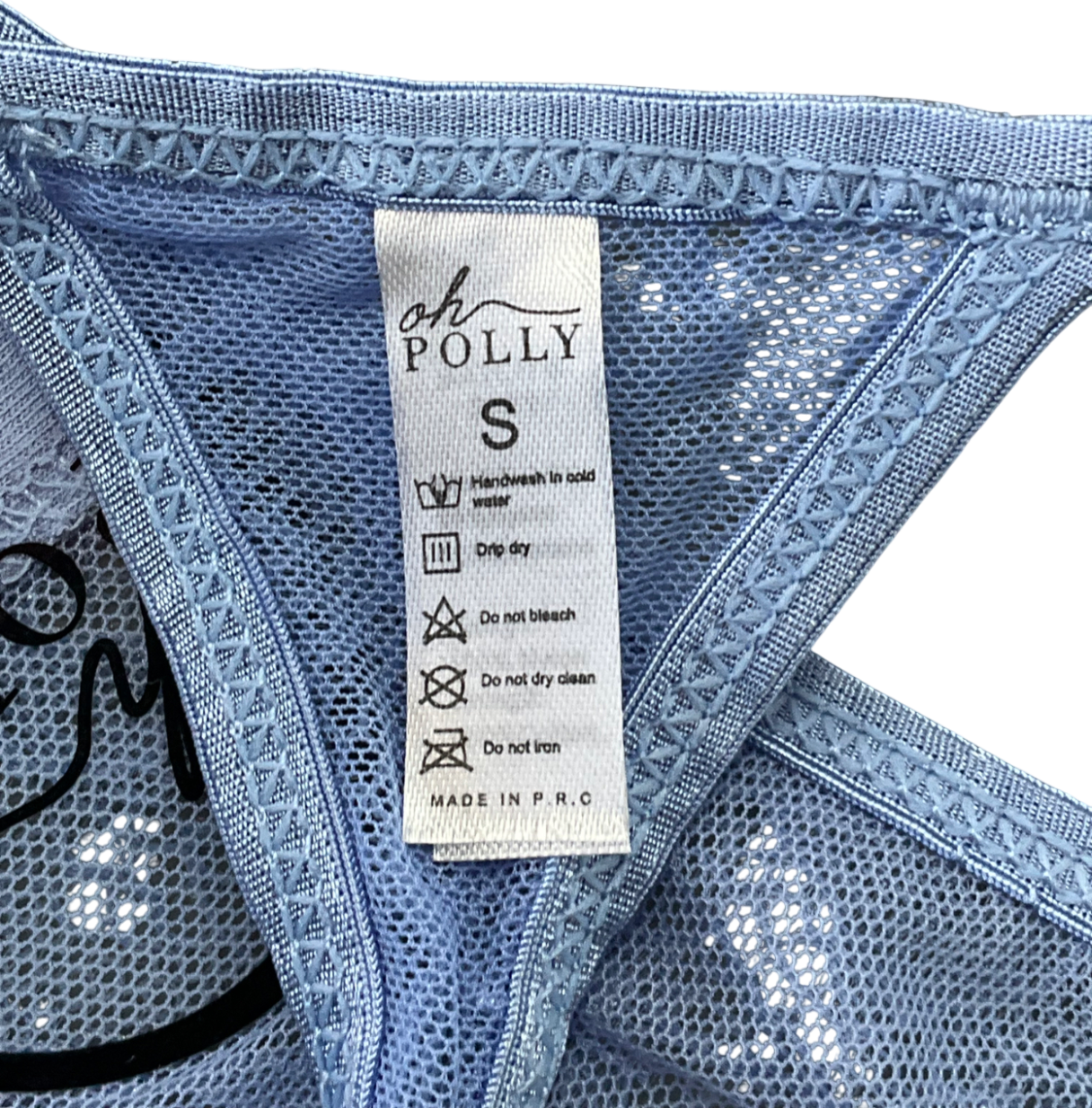 Oh Polly Baby Blue Thong UK S