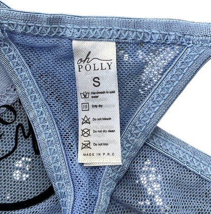 Oh Polly Baby Blue Thong UK S