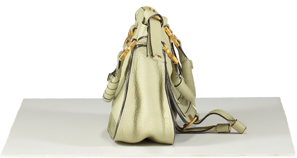 Chloé Sage Green grained leather Mini Marcie Double Carry Bag