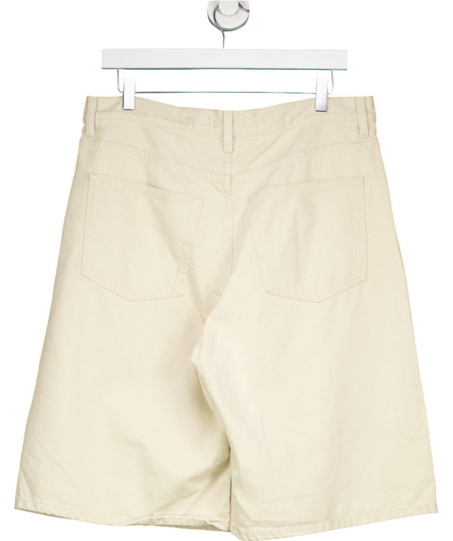 cos Beige Cotton Blend Shorts UK M