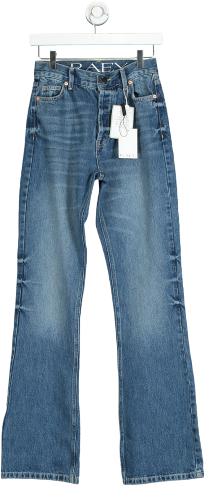 Raey Blue Organic Cotton-blend Denim Flared-leg Jeans W26