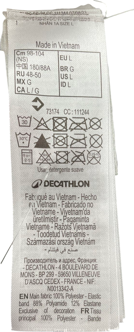 Decathlon White Sport Running Gym Breathable Fitness Shorts UK L