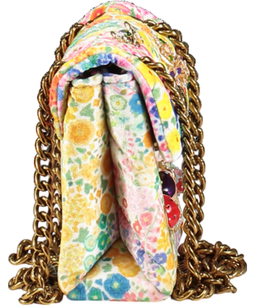 Kurt Geiger Multicoloured Floral Couture Mini Kensington Bag