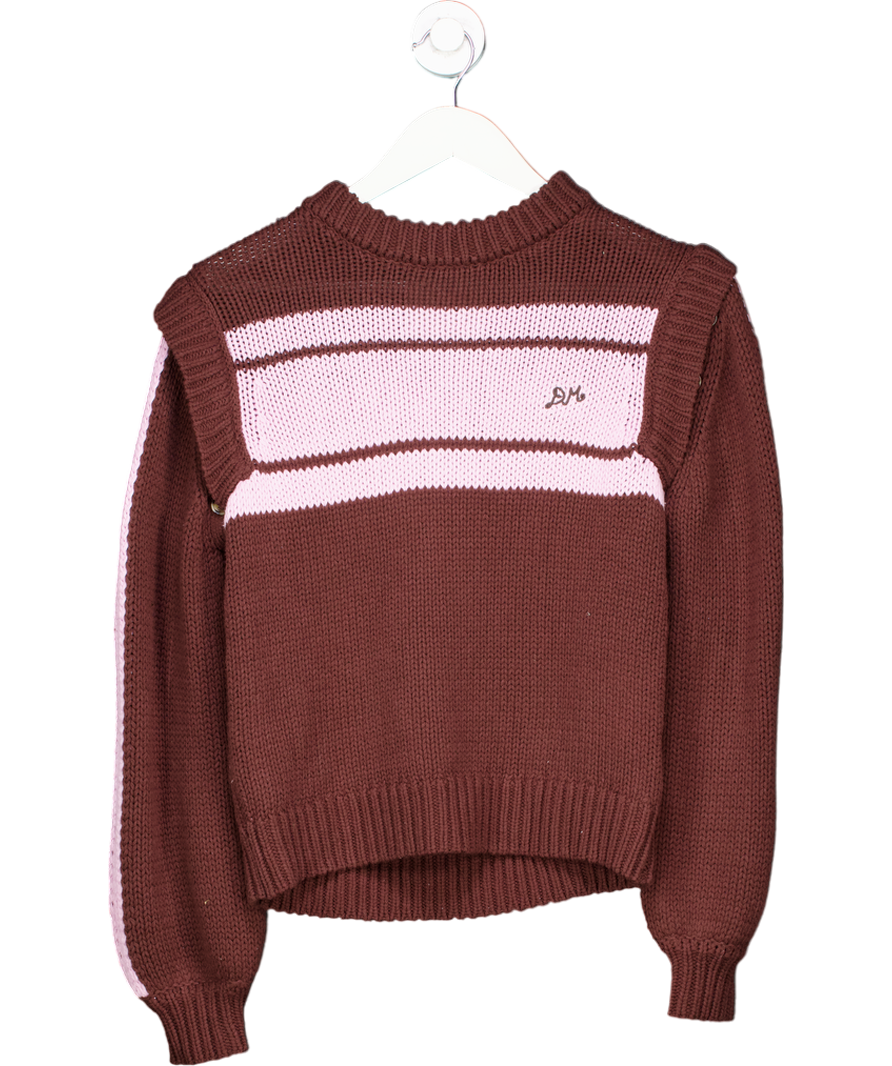 Damson Madder Red Poppy Jumper With Removable Sleeves - Burgundy & Lilac UK 6