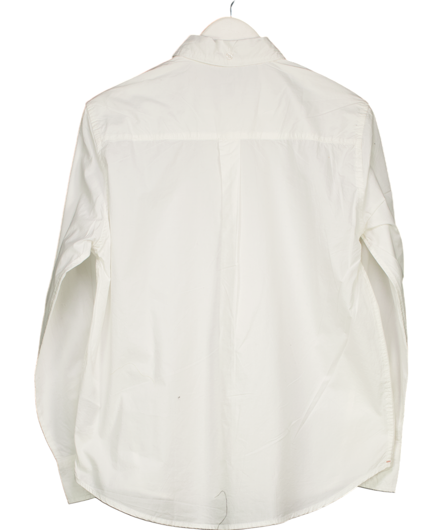 Pepe Jeans White Embriodered Logo Cotton Shirt UK M