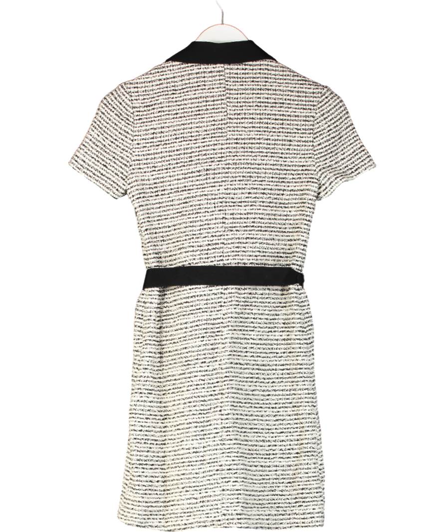 Maje Black Renala Tweed Dress UK 8