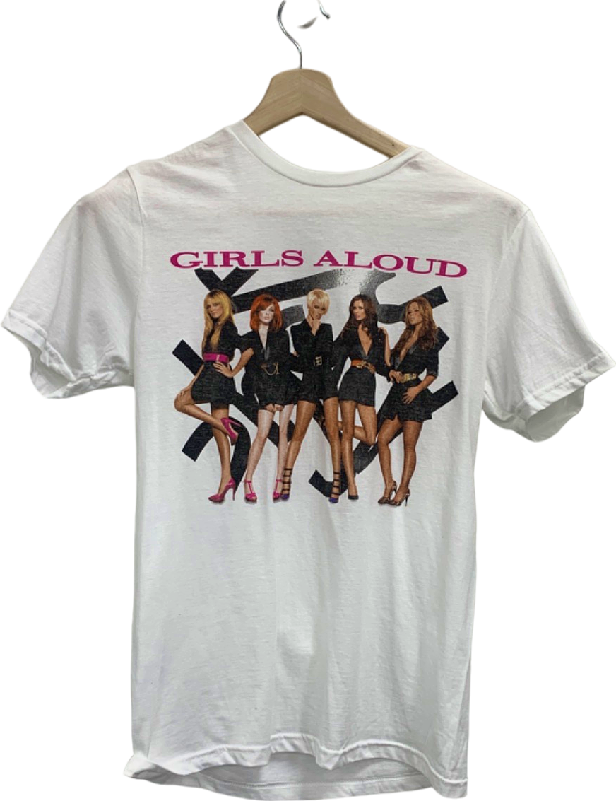 Girls Aloud White Graphic T-Shirt UK S