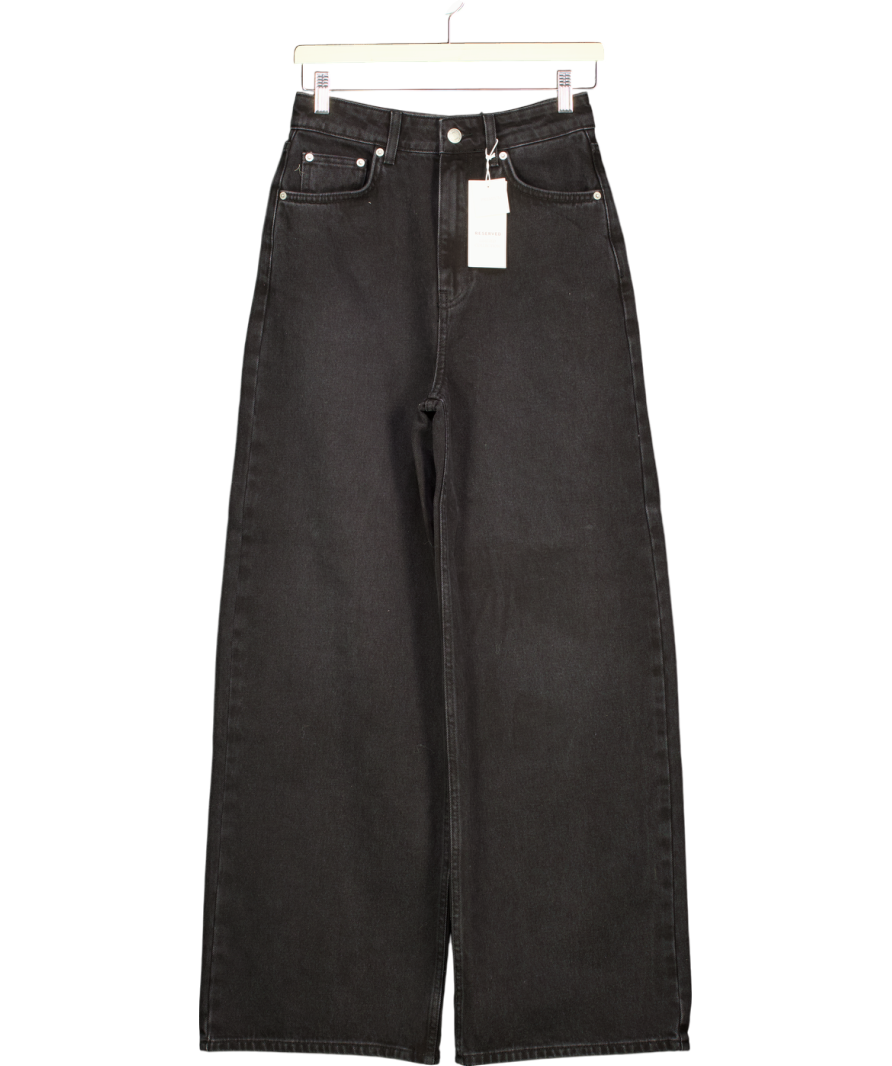 Reserved Black Wide Leg Jeans UK 8