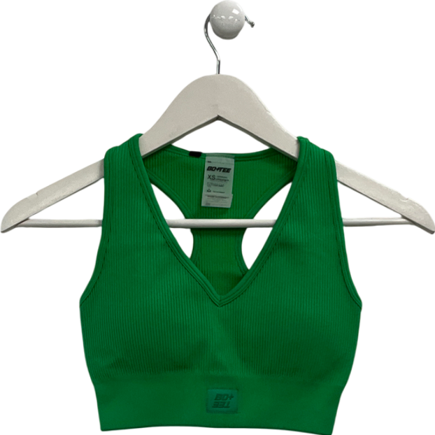 bo+tee Green Stella Seamless Plunge Bra UK XS