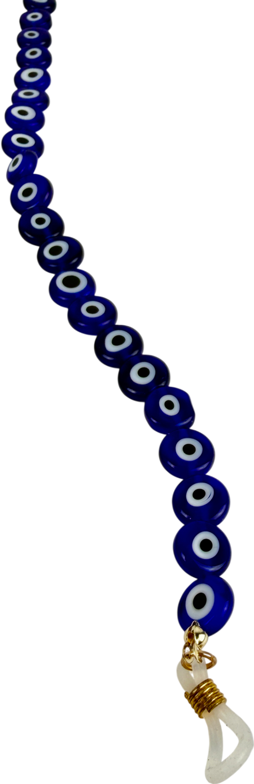 Rosie Fortescue Blue Evil Eye Sunglasses Chain