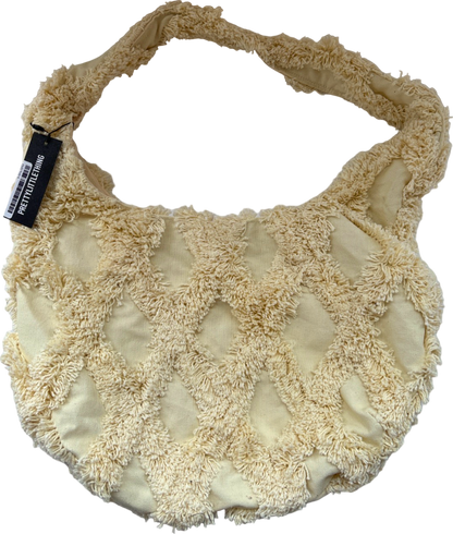 PrettyLittleThing Natural Textured Shoulder Bag One Size