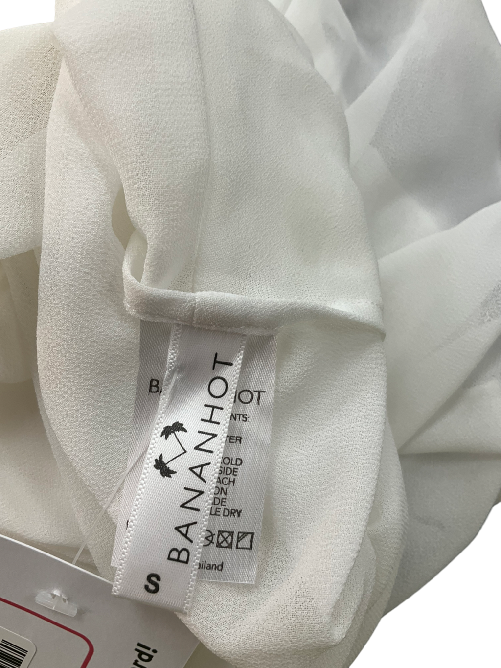 bananhot White Mesh Cover Up UK S