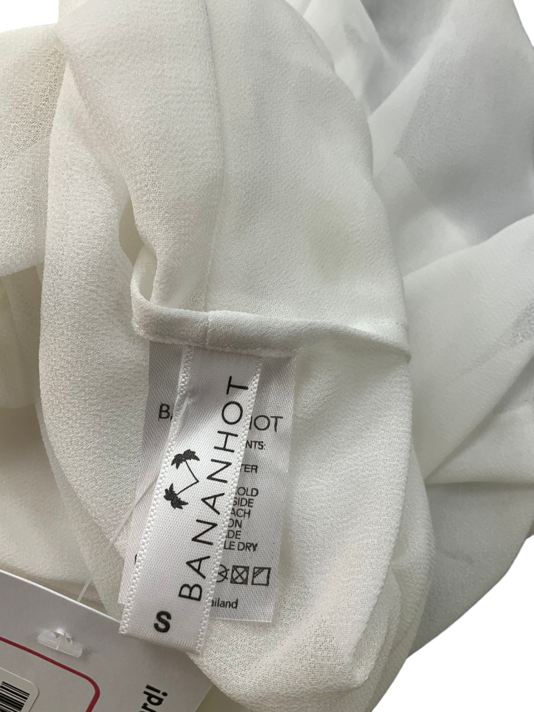 bananhot White Mesh Cover Up UK S