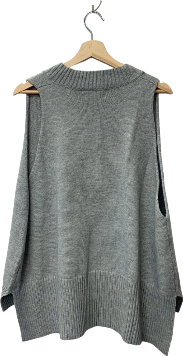 Anthropologie Grey Knit Sleeveless Vest One Size