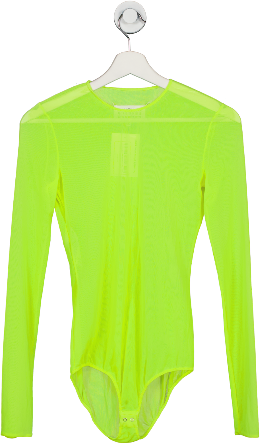 Maison Margiela Yellow Mesh Bodysuit UK S