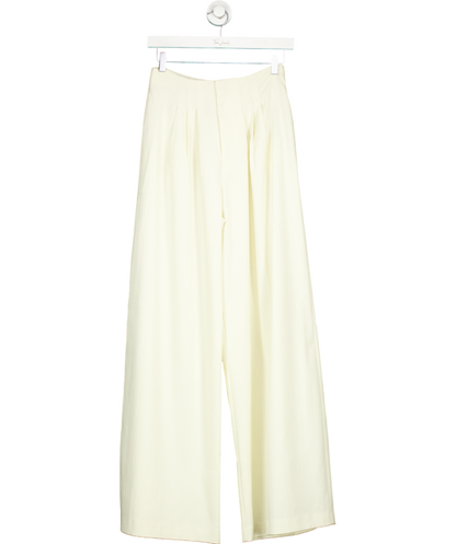 By Malina Cream Diana High Waist Wide Pants UK XS