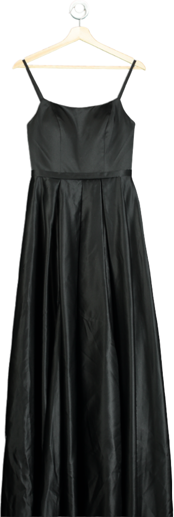 JJ's House Black A-line Square Floor-length Satin Prom Dresses No Size