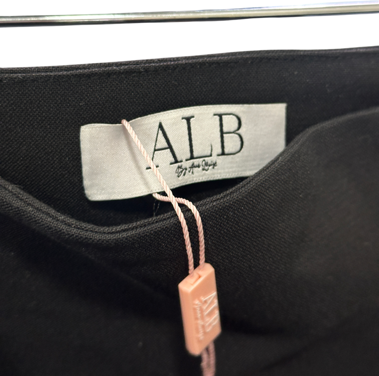 ALB Anne Louise Black Pleated Mini Skirt UK XS