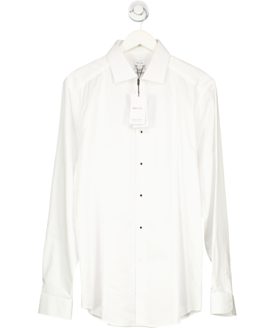 REISS White Marcel Slim Fit Cotton Dinner Shirt UK XL