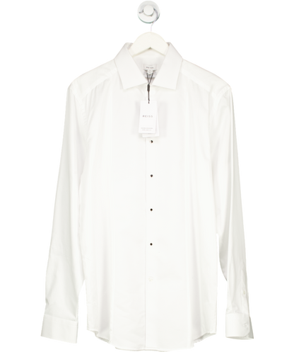 REISS White Marcel Slim Fit Cotton Dinner Shirt UK XL