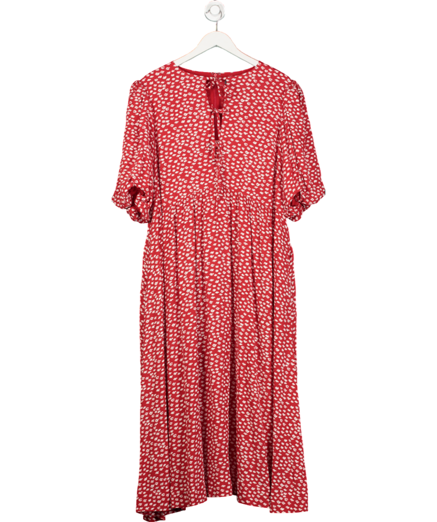 Mint Velvet Red Lip Print Midi Dress UK 18