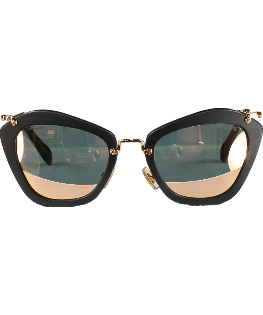 Miu Miu Black Smu07o Square Sunglasses