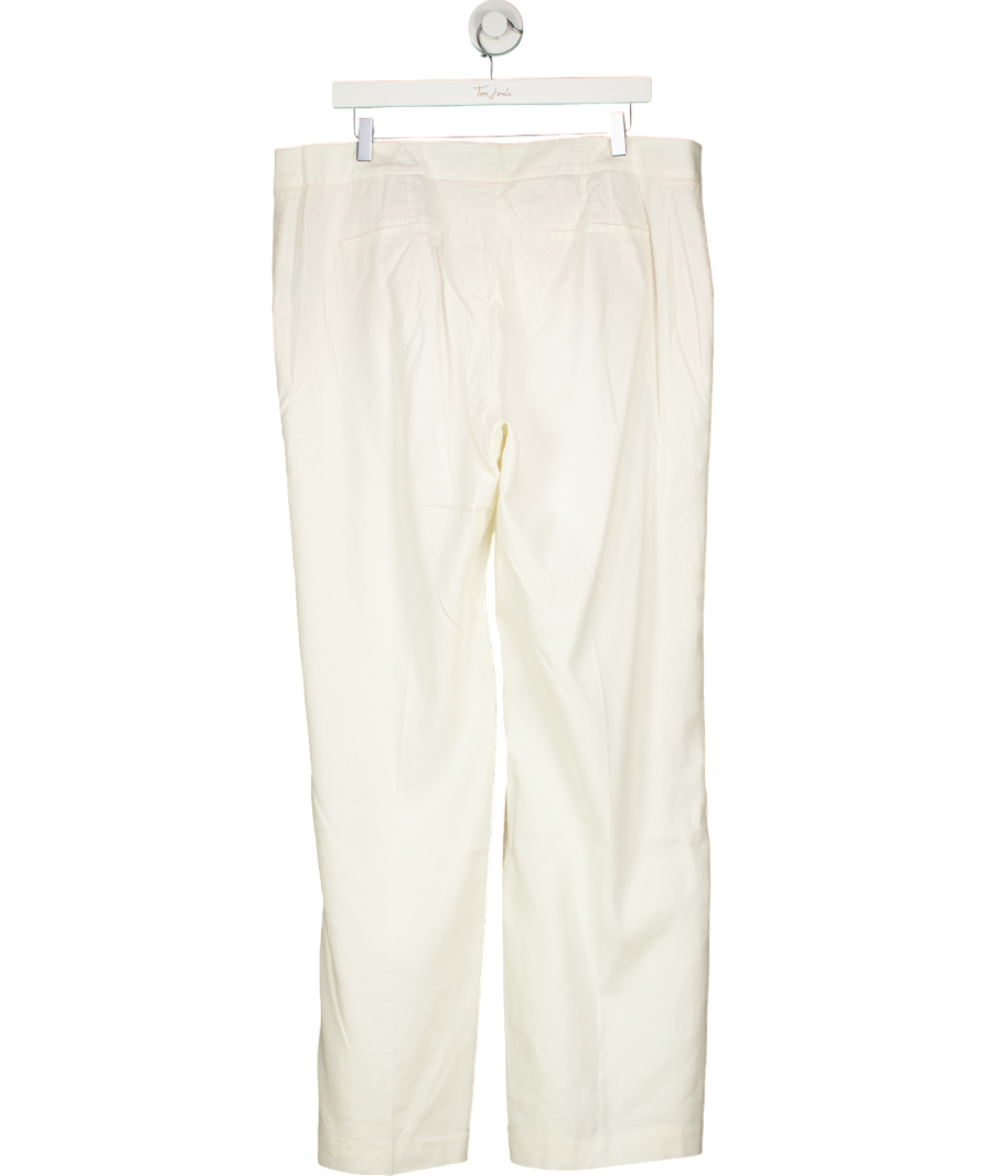 Boden White Mina Linen Trouser Long length UK 18