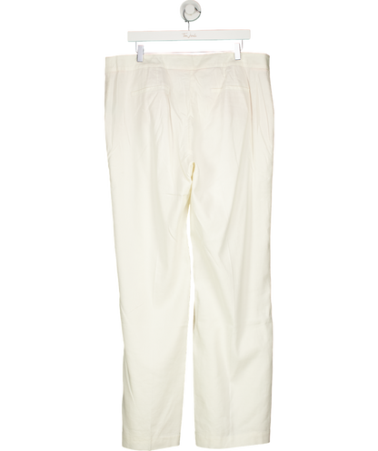 Boden White Mina Linen Trouser Long length UK 18