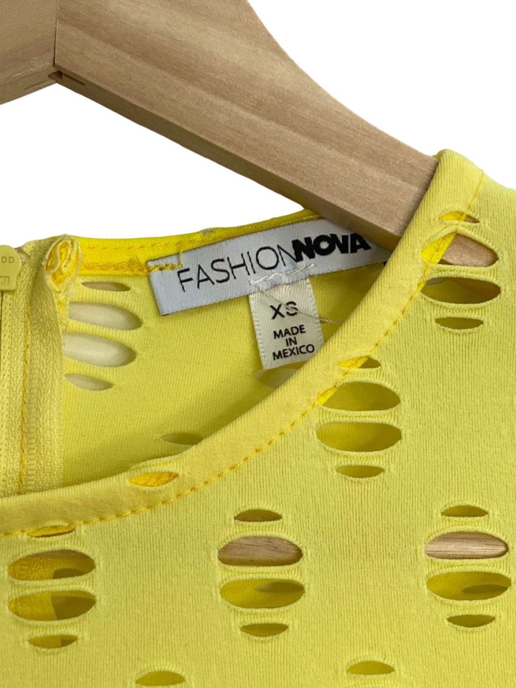 Fashion Nova Yellow Cut-Out Detail Jumpsuit XS
