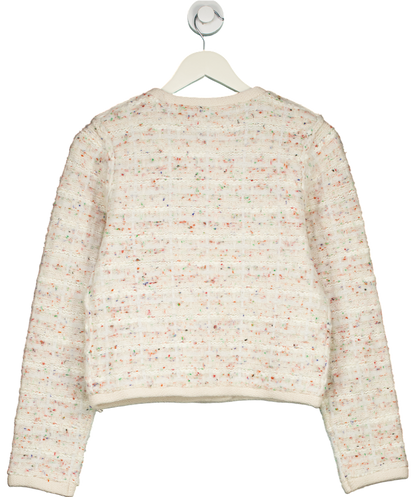 REISS Pink Felicity Tweed Cardigan UK S