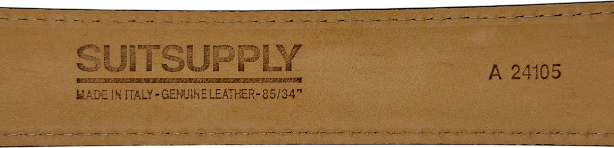 SUITSUPPLY Brown Italian Leather Belt W34