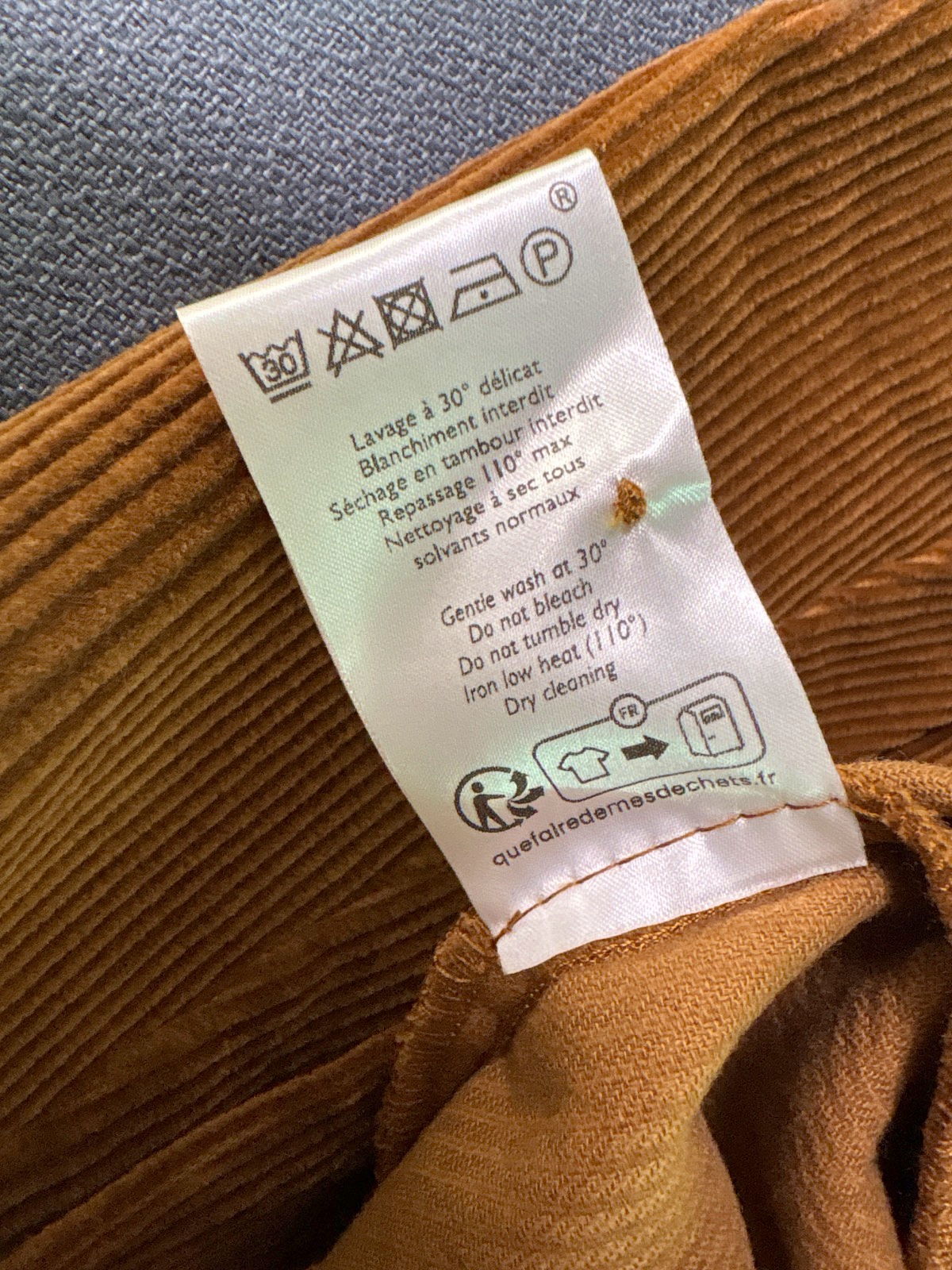 Sézane Brown Corduroy Midi Skirt UK 8